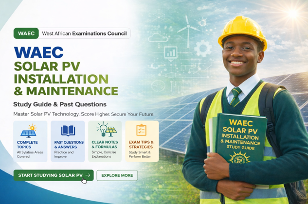 WAEC Solar PV Installation and Maintenance subject card