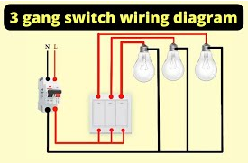 Three gang switch symbols
