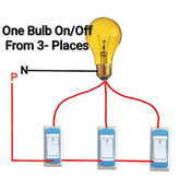 One lamp controlled by three switches