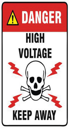 Electrical danger plate